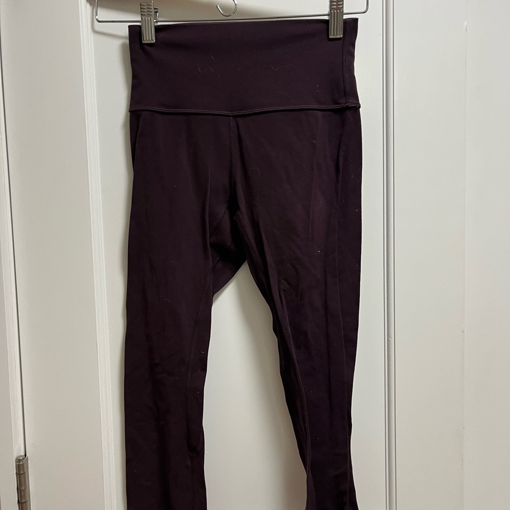 Lululemon Dark Purple High-Waisted Crop Leggings
